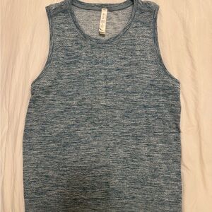 Athleta green and white tank top